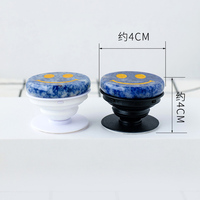 Soporte para Dedo de teléfono de cristal rosa, varios soportes de piedra curativa, soporte para teléfono, soporte para dedo móvil, accesorios para teléfono para mujer