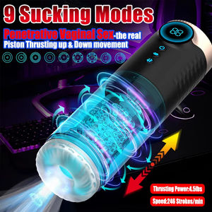 Masturbateur masculin automatique à succion - Jouets sexuels masculins - 3 en 1 avec 9 modes de succion, de poussée et de rotation - Masturbateur pour fellation - Jouets sexuels - Product Image 2