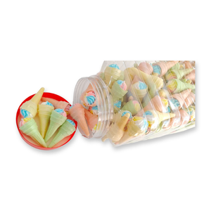 Dulces al por mayor personalizables OEM/ODM: <span class=keywords><strong>Mini</strong></span> conos crujientes de malvavisco en forma de helado, multicolor, envasados, con sabor a frutas. - Product Image 2