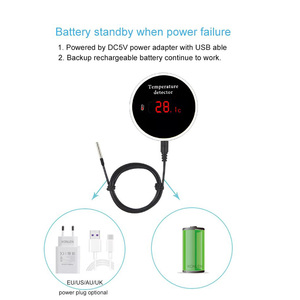 Capteur de température intelligent Tuya Wifi, 3 mètres, télécommande numérique, hygromètre, thermomètre, alarme de <span class=keywords><strong>piscine</strong></span>, surveillance à <span class=keywords><strong>distance</strong></span> - Product Image 4