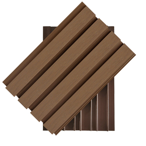 Panneau mural décoratif extérieur rainuré 3D en composite bois-plastique (WPC) pour revêtement mural extérieur - Product Image 2