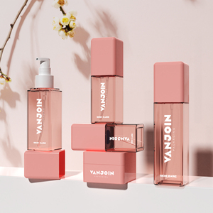 Envase Cosmético de Lujo para el Cuidado de la Piel, Botella con Bomba de Pulverización para Lociones, Envase Vacío de Plástico Rosa y <span class=keywords><strong>Naranja</strong></span> para Crema Facial y Contorno de Ojos - Product Image 3