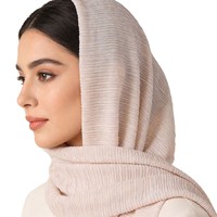 Hijab en Chiffon de Polyester de Luxe YUGE pour Femmes Musulmanes, Fait Main avec des Fleurs et des Perles, Long, Réversible, Coupe-Vent, Durable