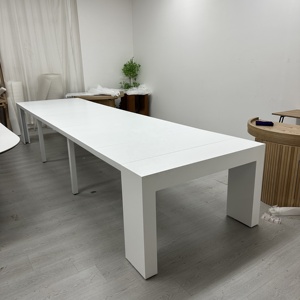 Table transformable pour la maison et l'hôtel, meubles multifonctions extensibles, la table d'angle <span class=keywords><strong>peut</strong></span> être transformée en table à manger de 3 m - Product Image 5