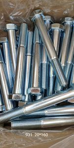 Boulons hexagonaux zingués de 1 3/4 ", 3/8 ", 3/4 " selon la norme ASME B 18.2.1, faible MOQ, garantie de haute qualité, différentes longueurs de filetage, disponibles dans toutes les tailles en pouces - Product Image 4