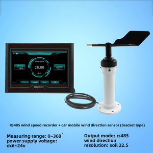 기상 모니터링 공사현장 타워크레인을 위한 RS485 360 ° 폴리카보네이트 풍속 방향 센서 송신기 - Product Image 4