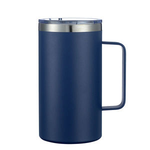 Taza aislada de 24oz con pajita y tapas abatibles, portavasos para bebidas frías y calientes, a prueba de fugas, taza de viaje portátil para agua y café - Product Image 3