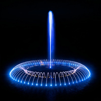 Fontaine musicale de luxe DEWY avec laser LED en acier inoxydable pour lacs, tourisme, places publiques et projets d'éclairage nocturne - Garantie 1 an