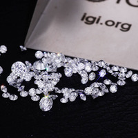 Diamantes Sueltos Cultivados en Laboratorio, Claridad VVS, Color DEF, Corte Excelente, 1~20 Puntos, Taladro Personalizado para Joyería