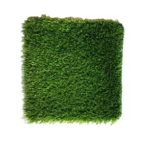 Lawn Landscape 30mm C Shape Green Brown Artificial Synthetic Grass Carpet