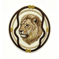 Patch brodé personnalisé tête d'animal ajourée, à coudre, thermocollant ou auto-agrippant pour vêtements, vestes, sacs à dos - Vente en gros