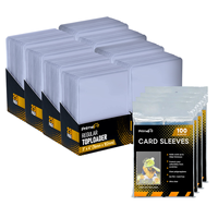 Lot de 25 protège-cartes Premium 3x4 Regular Toploaders et 100 protège-cartes ultra transparents pour cartes de sport, cartes à collectionner, cartes de baseball, jeux TCG