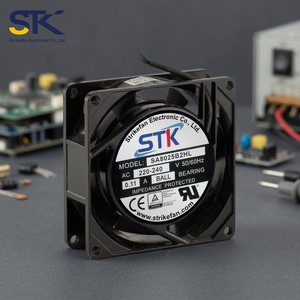 พัดลมระบายความร้อนแบบแกน DC รุ่น STK 70-75 มม. AD8025 (IC) 12/24/48V ลูกปืนแบบลูกกลิ้ง พลาสติกสีดำ ได้รับการรับรองมาตรฐาน CE RoHS สำหรับ CUL TUV ฟรีค่าจัดส่ง - Product Image 2