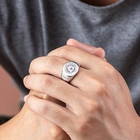Bague de diplôme universitaire gravée sur mesure, bague signet personnalisée avec logo et date, bijoux pour hommes et femmes