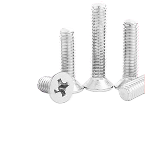 Vis à tête fraisée en acier au carbone, filetage machine, tête plate élargie, galvanisée, semi-filetée, M10/M12 - Product Image 1