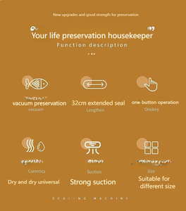 Máquina de Sellado al Vacío Doméstica Multifuncional Portátil e Impermeable con Pantalla Digital y 10 Bolsas de Vacío para Almacenamiento en Refrigerador - Product Image 4