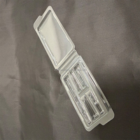 Emballage en plastique thermoformé en forme de coquille de palourde de 84 mm avec 3 emplacements