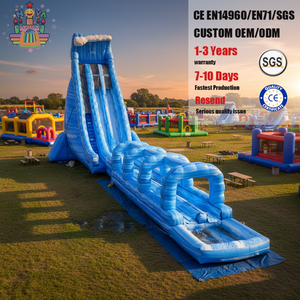 ノヴァ NVWS-055 デュアルレーン タイダルウェーブ ブルークラッシュ 業務用インフレータブル ウォータースライド 業務用PVC ウォータースライド レンタルパーティー - Product Image 1