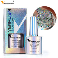 Venalisa Super Laser 7.5ml Vernis à Ongles Gel Effet Paillettes Aurores Brillant UV & LED Gel Semi Permanent Offre Spéciale Varinsh Émail
