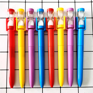 Stylo à bille créatif en plastique avec minuteur de sable, pour le bureau et l'école, encre noire - Product Image 2