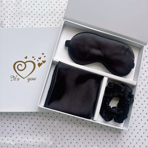 La confezione regalo all'ingrosso di tre pezzi di seta imitata Sade per dormire nell'intestino crasso include la federa maschera per gli occhi per la casa - Product Image 6