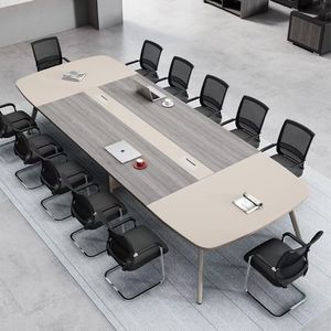 Table de conférence moderne pour bureau, grande taille avec rangement, pour salle de réunion et formation - Product Image 1