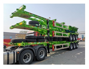 Nhà máy thương hiệu mới 30t Skeleton Trailer bán 45 tấn xương <span class=keywords><strong>container</strong></span> Trailer bán xương <span class=keywords><strong>semitrailer</strong></span> - Product Image 1