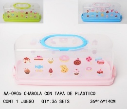 Caja de pan rectangular portátil, 36x16x14cm, con tapa, accesorios de panadería, diseño bonito para pan, cupcakes, muffins, barras de pastel - Product Image 2