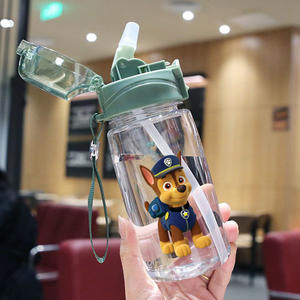 C223 vendita all'ingrosso 550Ml Baby Sippy Cup per bambini Bpa libero riutilizzabile cartone animato tazza portatile in <span class=keywords><strong>plastica</strong></span> bottiglia d'acqua con paglia - Product Image 4