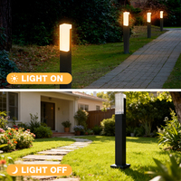 Einfacher Stil IP65 Wasserdichte Park- und Gartenleuchte aus Aluminium Moderne Outdoor-LED-Rasenleuchte Dimmbar Mehrfarbige Gartenbeleuchtung