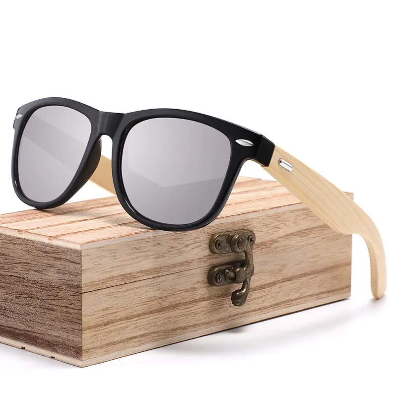 New Golden Supplier China Factory Price Latest Futuristic Wooden Bamboo Custom Logo Polarized Sunglasses Wholesale Shades