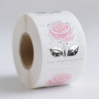 Autocollant d'emballage circulaire personnalisé pour marque de cosmétiques, impression d'autocollants en vinyle auto-adhésifs, imperméables, pour parfum, shampoing, étiquettes en rouleau