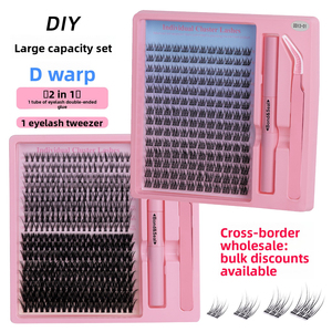 Kit de <span class=keywords><strong>cils</strong></span> individuels personnalisables en gros, extensions DIY, segments de <span class=keywords><strong>cils</strong></span> en grappe avec longueur pré-fabriquée de 9 à 16 mm, <span class=keywords><strong>faux</strong></span> <span class=keywords><strong>cils</strong></span> volumineux - Product Image 3