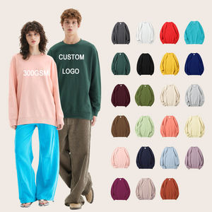 Sudadera de Cuello Redondo Negra Lisa de Alta Calidad de 300 g/m², Sudadera Unisex de Algodón Suave con Logotipo Personalizado para Hombre - Product Image 1