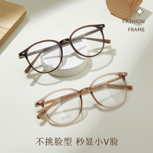 Montures de lunettes ovales rétro artistiques en acétate 7350, monture complète unisexe, anti-UV, origine Danyang - Product Image 3