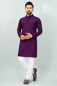 Traditional Design 14 kg Heavy Rayon <strong>Kurta</strong> with Pajama for <strong>Mens</strong> Wedding and Party Wear at Affordable Price