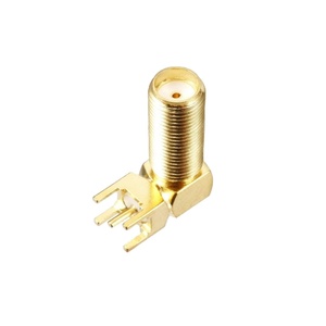 50ohm RF góc bên phải kết nối <span class=keywords><strong>SMA</strong></span> nữ <span class=keywords><strong>PCB</strong></span> gắn kết ăng-ten kết nối - Product Image 1