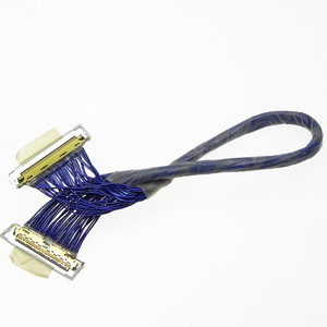 Kabel Koaksial Mikro LVDS 50Pin 0.4mm 20320 Kustom Pabrik, Kabel Sinyal Display Twisted Pair untuk Panel LCD Kontrol Industri - Product Image 5