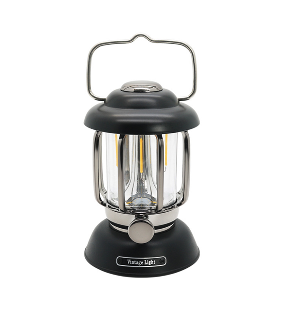 Vintage Outdoor Camp Tent Lantern Rechargeable Dimming Portable Camp Decorative Lighting 3.7V 4400MAH COB LED Camping Light