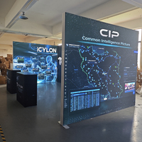 Stand de Exhibición Profesional 6x3 con Iluminación LED y Tela SEG Modular para Ferias Comerciales de Software Corporativo