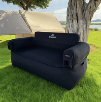 Canapé gonflable floqué confortable pour deux personnes, plusieurs couleurs au choix, canapé gonflable pliable et portable pour les voyages en camping et le jardin