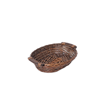 Antique Style Rustique Saule Osier Bois Cadeau Panier De Rangement Panier Présentoir En Gros Forme De Cercle