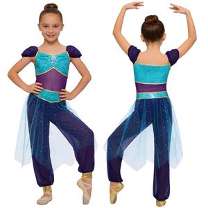 Traje de Danza del Vientre para Niñas de 6 a 16 Años, Estilo Princesa Árabe, Mono con Superposición, para Cosplay, Actuaciones, Fiestas, Competencias de Danza Latina y de Salón - Product Image 2