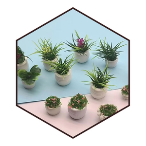 10 Uds muebles en maceta miniatura Artificial pequeño bonsái modelo Mini maceta planta suculenta adorno verde Hada jardín <span class=keywords><strong>Gnom</strong></span> - Product Image 3