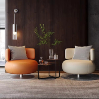 Canapé simple moderne de luxe Fauteuil de salon créatif rotatif pour salle à manger Salon Chambre à coucher Balcon Fauteuil de détente Design