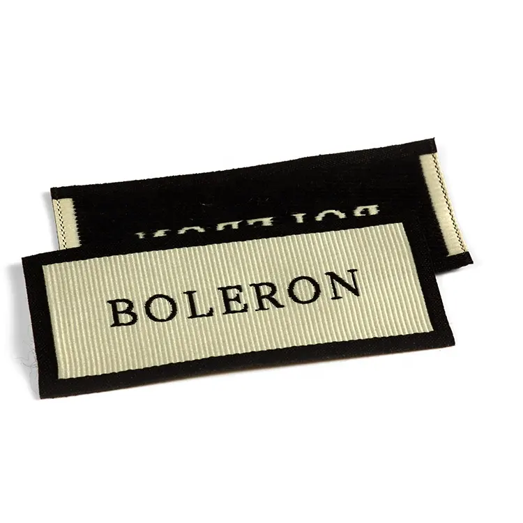 Custom Grosgrain Private Logo Neck Woven Clothes Tags Labels For Apparel Clothing