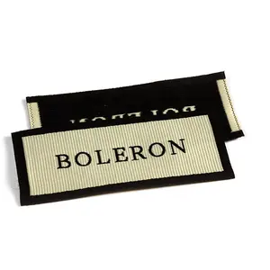 Custom Grosgrain Private Logo Hals Gewebtes Kleidung Tags Etiketten Für Bekleidung Kleidung