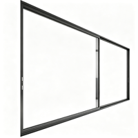 Fenêtre de cuisine extérieure certifiée australienne, sur mesure, couleur personnalisée, double vitrage, verre trempé, cadre en alliage d'aluminium, horizontale