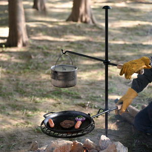 Barbecue au charbon de bois d'hiver pour l'extérieur, barbecue de camping, barbecue de pique-nique, multifonctionnel, assemblage portable, camping, fonte - Product Image 3