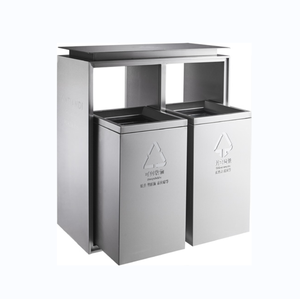 Stainless Steel Commercial Bin , Recycling Garbage Bin
